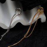 S925 Sterling Silver Tassel Ear Clip with Zirconia, No Ear Hole