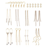 Tassels Earrings Jewelry Making Kit with CZ & Crystal Pendants