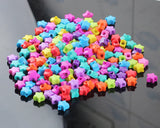 100 pcs Multicolor Star Beads Charms DIY Loom Bands Bracelets Accessories