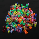 100 pcs Transparent Big Hole Beads DIY Loom Rubber Bands Bracelets
