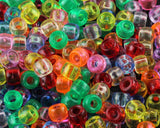 100 pcs Transparent Big Hole Beads DIY Loom Rubber Bands Bracelets
