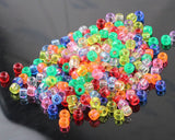 100 pcs Transparent Big Hole Beads DIY Loom Rubber Bands Bracelets