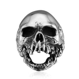 316L Stainless Steel Skull Skeleton Biker Ring Man Jewelry