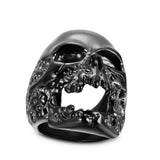 316L Stainless Steel Skull Skeleton Biker Ring Man Jewelry