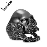316L Stainless Steel Skull Skeleton Biker Ring Man Jewelry