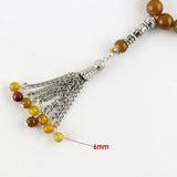 Tea Dragon Agate Beads 33 Islamic Rosary Muslim Tasbih Allah Beads Bracelet