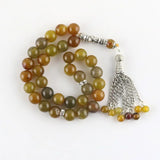 Tea Dragon Agate Beads 33 Islamic Rosary Muslim Tasbih Allah Beads Bracelet
