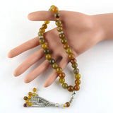 Tea Dragon Agate Beads 33 Islamic Rosary Muslim Tasbih Allah Beads Bracelet