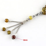 Tea Dragon Agate Stone 33 Beads 8mm Muslim Bracelet Islam Tasbih