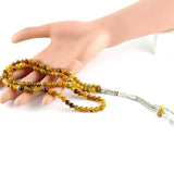 Tea Dragon Agate Stone 99 Beads Muslim Bracelet Islam Tasbih La Prayer Rosary