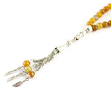 Tea Dragon Agate Stone 99 Beads Muslim Bracelet Islam Tasbih La Prayer Rosary