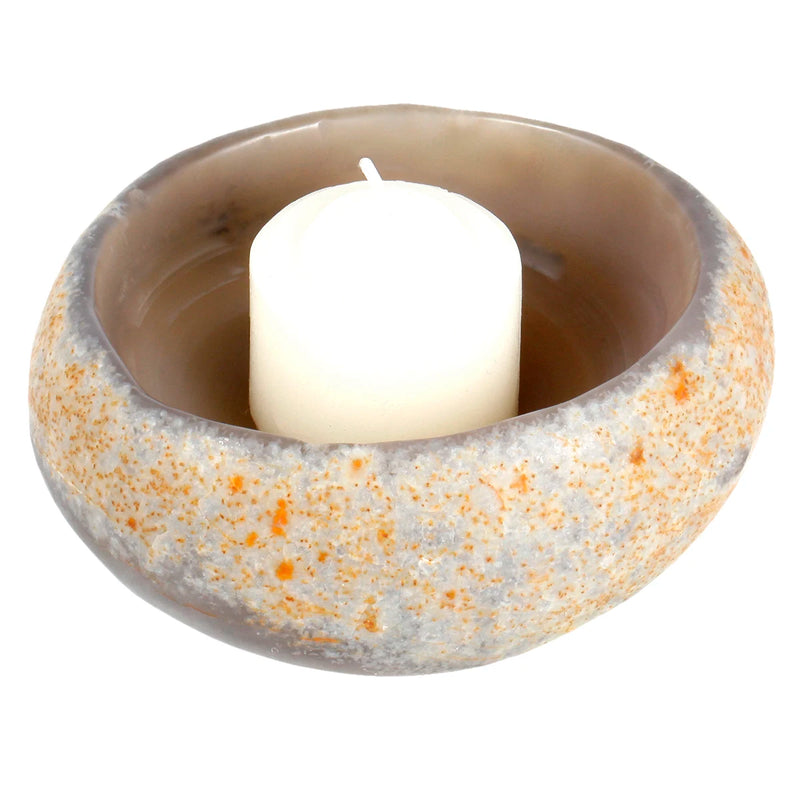 Agate Tea Light Candle Holder / Air Plant Holder for Room Decor