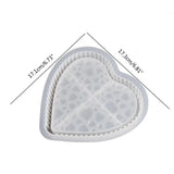 Tea Table Heart Tray Coaster Silicone Mold Resin Casting Mold
