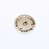 Stainless Steel Teacher Gift Charm Laser Engraved Pendant