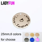 Stainless Steel Teacher Gift Charm Laser Engraved Pendant