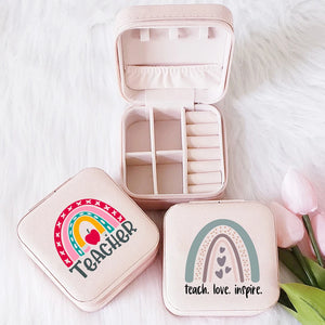 Rainbow Teacher Women Jewelry Packaging Box Necklace Earrings Display