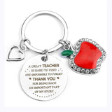 Teacher Appreciation Keychain Student Gift End of Year Meaningful Keyring