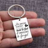 Teacher Gift Appreciation Keychain for Teacher Stainless Steel Key Ring Chain