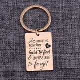 Teacher Gift Appreciation Keychain for Teacher Stainless Steel Key Ring Chain