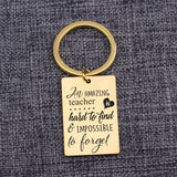 Teacher Gift Appreciation Keychain for Teacher Stainless Steel Key Ring Chain