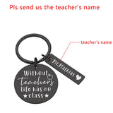 Teacher Keychain Personalized Name Keychain Happy Teacher's Coaches Keyring
