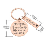Teacher Keychain Personalized Name Keychain Happy Teacher's Coaches Keyring