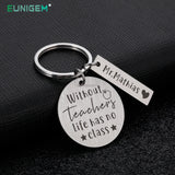 Teacher Keychain Personalized Name Keychain Happy Teacher's Coaches Keyring