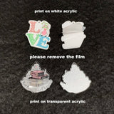 Teacher Life Gnome Jam Jar Rainbow Charms Acrylic Accessories for DIY Jewelry