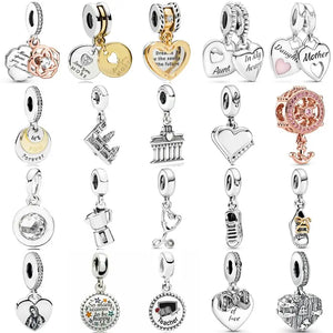 925 Sterling Silver Charles Bridge Prague Baby Shoe Pendant Bead