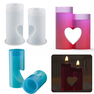 Silicone Heart Tealight Candle Holder Resin Molds for DIY Casting