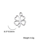 10pcs Lucky Four-leaf Clover Pendant Charms for DIY Jewelry Making