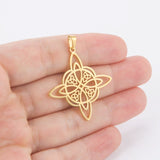5pcs Witch Knot Pendant Charms Stainless Steel Witchcraft Charm Jewelry