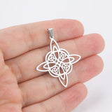 5pcs Witch Knot Pendant Charms Stainless Steel Witchcraft Charm Jewelry