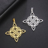 5pcs Witch Knot Pendant Charms Stainless Steel Witchcraft Charm Jewelry