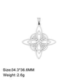 5pcs Witch Knot Pendant Charms Stainless Steel Witchcraft Charm Jewelry