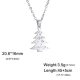 Christmas Tree Pendant Necklace Stainless Steel Choker Jewelry