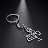 Child Drawing Keychain Personalized Photo Keyring
