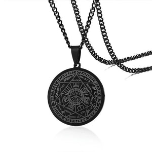 Seal of Solomon Archangel Necklace Stainless Steel Saint Michael Pendant