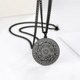 Seal of Solomon Archangel Necklace Stainless Steel Saint Michael Pendant