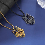 Stainless Steel Wolf Head Hip Hop Pendant Necklace Men Women Party Jewelry