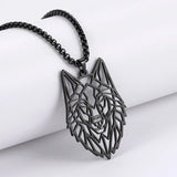 Stainless Steel Wolf Head Hip Hop Pendant Necklace Men Women Party Jewelry
