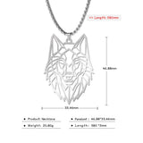 Stainless Steel Wolf Head Hip Hop Pendant Necklace Men Women Party Jewelry