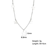 Star Pentagram Necklace Stainless Steel Choker Pendant
