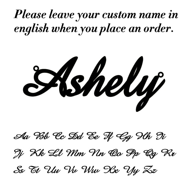 6 Name Stainless Steel Necklace Custom Chain Nameplate Pendant Personalized Gift