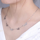 6 Name Stainless Steel Necklace Custom Chain Nameplate Pendant Personalized Gift