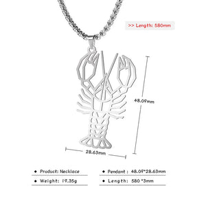 Wolf Necklace Stainless Steel Animal Pendant Punk Jewelry