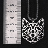 Wolf Necklace Stainless Steel Animal Pendant Punk Jewelry