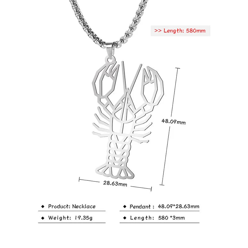 Wolf Necklace Stainless Steel Animal Pendant Punk Jewelry