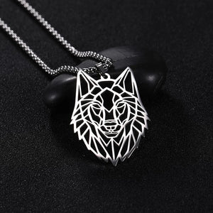 Wolf Necklace Stainless Steel Animal Pendant Punk Jewelry