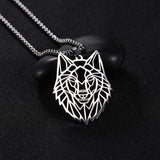 Wolf Necklace Stainless Steel Animal Pendant Punk Jewelry